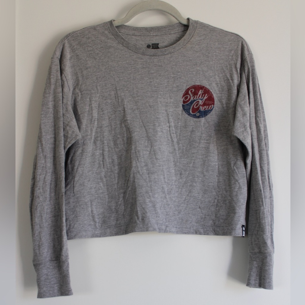 Salty Crew Long Sleeve grey with simple SC design